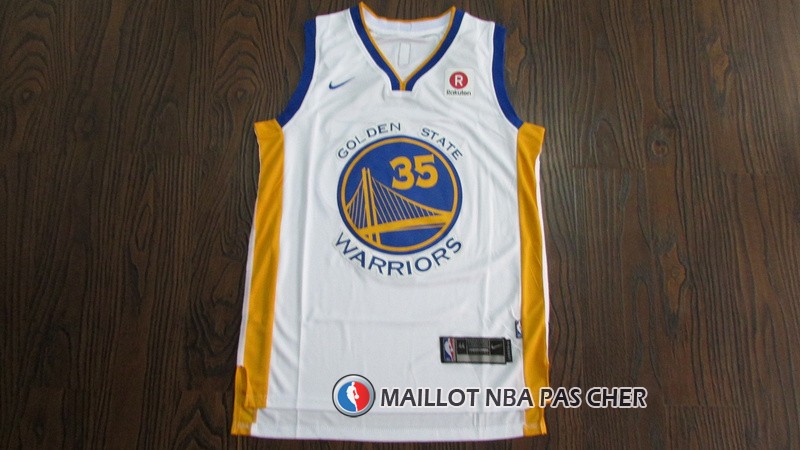 Maillot Enfant Golden State Warriors Durant 2017-18 35 Blanc